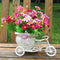 Adornio White Tricycle Flower Basket | Wedding Giveaways, Anniversary or Home Decoration