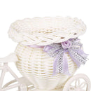 Adornio White Tricycle Flower Basket | Wedding Giveaways, Anniversary or Home Decoration