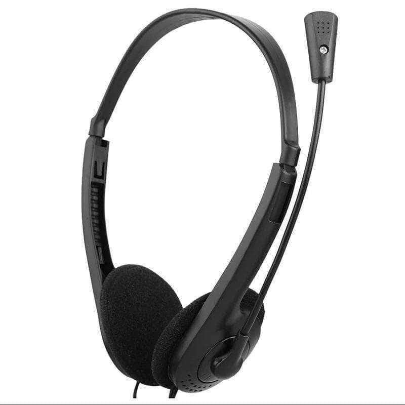 Beatbucks Wired 3.5mm Stereo Headset | Noise Cancelation | Mic Adjustable Headband for Laptop / Desktop - Ooala