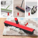 Buttercup Rubber Broom Carpet Sweeper with Squeegee Adjustable Long Handle, Red - Ooala