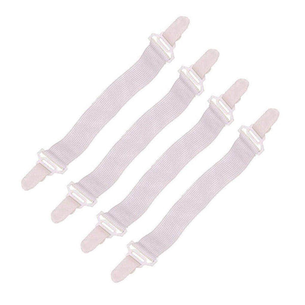 Corage 4pcs Adjustable Crib and Bed Sheet Clips, Sheet Fasteners Holder Straps and Suspende