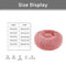 Cuppy Calming Faux Fur Donut Cuddler Bed for Dogs & Cats | Washable Round Pillow | Leather Pink