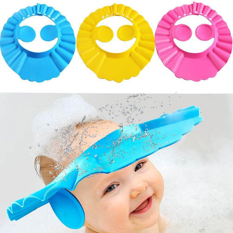 Fondle Baby Silicone Shower Cap w/ Ear Protection | Adjustable Bathing Hat for Infants & Toddler