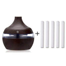 ForestMist  7 Color Night Light Cool Mist Essential Oil Humidifier with 5 Cotton Swabs, Dark Brown