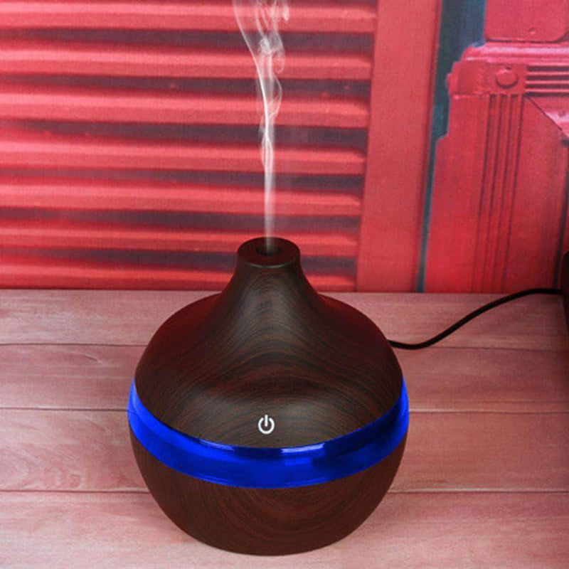 ForestMist  7 Color Night Light Cool Mist Essential Oil Humidifier, Dark Brown