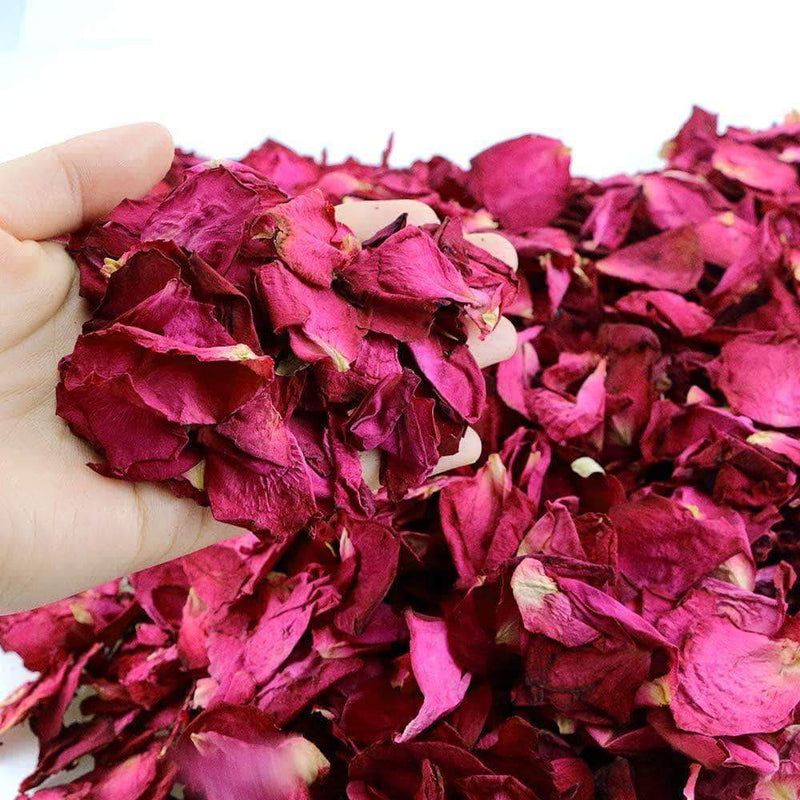 FreshTwigs Dried Rose Petals for Bath, Foot Bath, Wedding Confetti, Crafts, and Accessories - Ooala