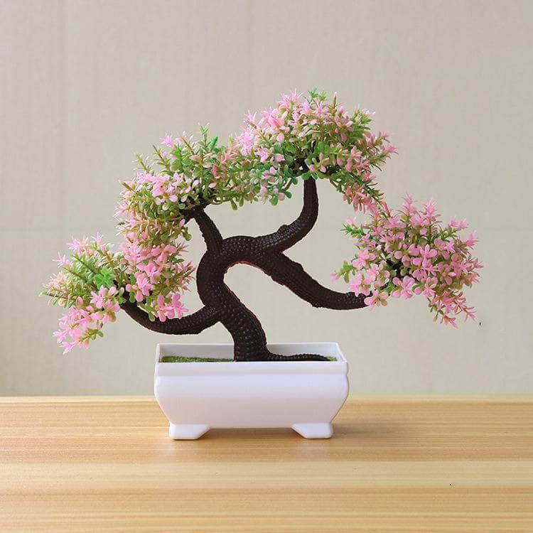 Funterior Longxu Style Artificial Bonsai Tree Plants | Small Ornaments For Home Decoration