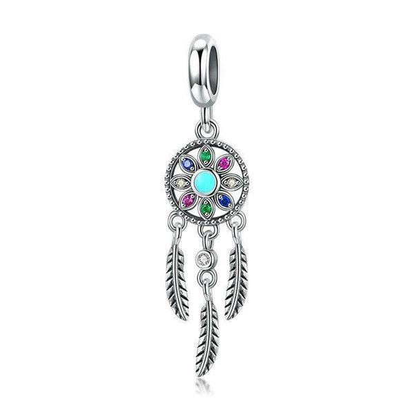 Lacic Authentic 925 Sterling Silver Dream Catcher Charms Compatible w/ Pandora Bracelets & Necklaces