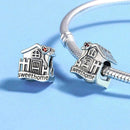 Lacic 925 Sterling Silver Home Sweet Home Charm | Compatible with European Bracelets