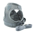 Ooala Gray Pittex Adjustable Cat & Dog Vest Harness with Reflective Strap│Extra Small 16717568-gray-xs