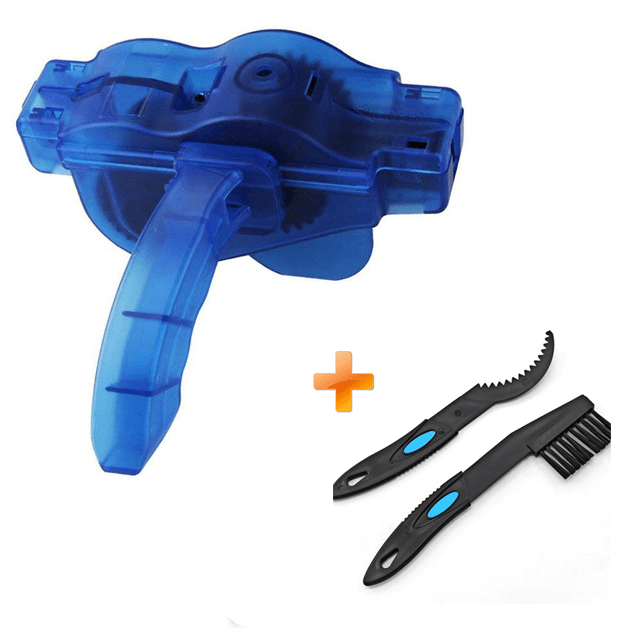 Physiqo Bike Chain Cleaning Tool Scrubber with 2Pcs Bicycle Cleaning Brush