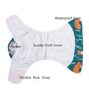 Silica Eco-Friendly Cloth Diaper, Adjustable & Washable Nappies with 8Pcs Microfiber Inserts