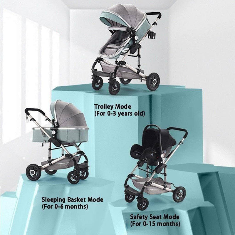 Snugsie 3-in-1 Baby Stroller | Multi-Functional and High-View