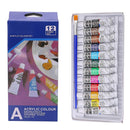 SplashTone 12 Colors Acrylic Paint Set for Canvas, Wood & Ceramic | Rich Pigments for Artist