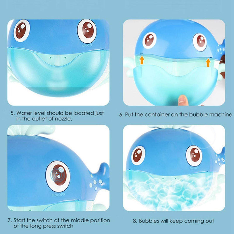 Squee Bubble Machine Bath Toy | Whale Automatic Bubble Maker with Music