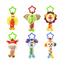 Twinqo Rattle Toys Cartoon Animal Plush Hand Bell | Baby Stroller & Crib Hanging Rattle Toy