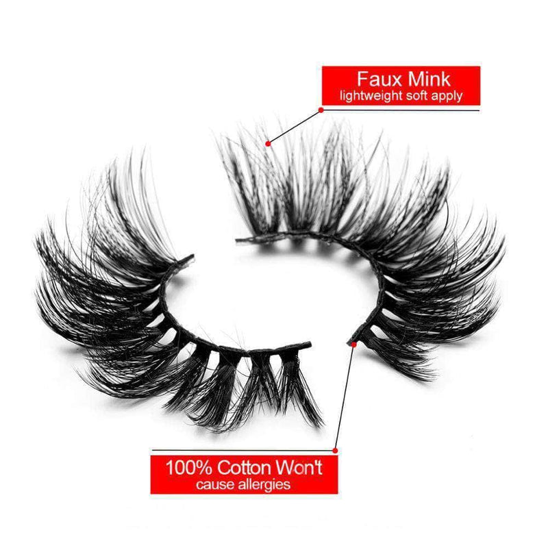 Velvery High Volume 3D False Eyelashes, Long and Thick, 5 Pairs